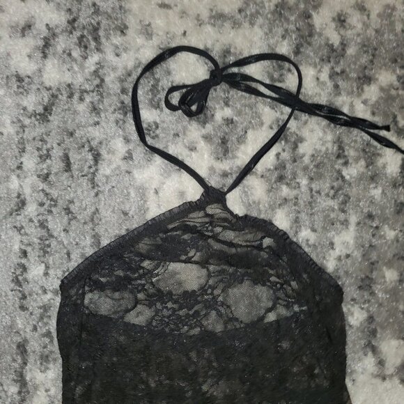 Velvet Kitten Sexy Black Mesh Top || EUC - Picture 2 of 8